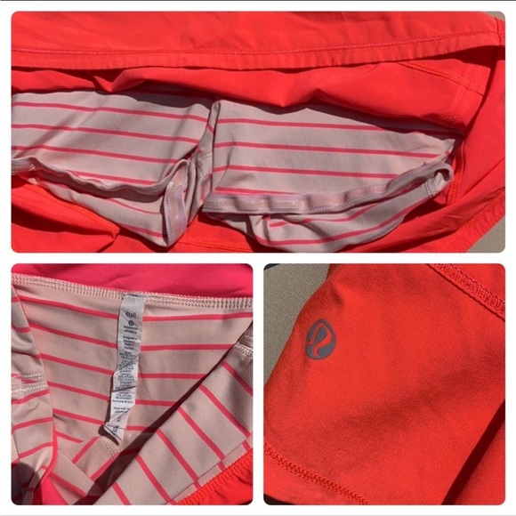 Lululemon Pace Rival Skirt II Electric Coral sz.4 TALL - Picture 6 of 7